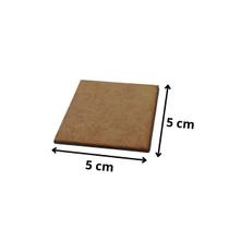 Kit 100 Bases Quadrado MDF CRU Aplique Bolacha 5cm