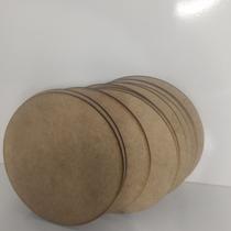 Kit 100 Bolachas 10x10 Círculos Mdf Crú Sousplast Tag 3 mm
