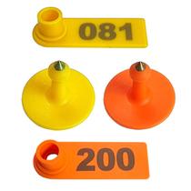 Kit 100 Brincos Bovinos Identificação - Laranja - 101 A 200 Kit 100 Brincos Bovinos Identificação - Laranja - 101 A 200