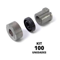 Kit 100 Buchas Retentor Agitador Ferro Borracha Durável