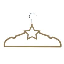 Kit 100 Cabides Veludo bege Antideslizantes Formato Estrela Kit 100 Cabides Veludo bege Antideslizantes Formato Estrela