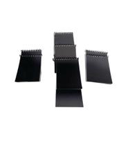 Kit 100 Caderninho Bloco Com Espiral Capa Preta 50 Folhas Caderninho Capa Preta