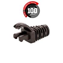 Kit 100 Capa Protetora para Cabo de Rede RJ45 - Preto Kit 100 Capa Protetora para Cabo de Rede RJ45 - Preto