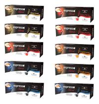 Kit 100 Cápsulas De Café Espresso Compatível Com Nespresso Kit 100 Cápsulas De Café Espresso Compatível Com Nespresso