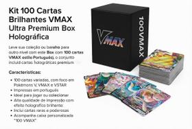 Kit 100 Cartas Pokémon Português Vmax Box Ultra Premium Box Box 100 Vmax Português Do Brasil Kit 100 Cartas Pokémon Português Vmax Box Ultra Premium Box Box 100 Vmax Português Do Brasil