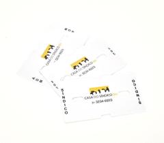 Kit 100 Cartões de trava para carrinho de compras Kit 100 Cartões de trava para carrinho de compras