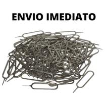 Kit 100 - Chave Clip Removedor Chip Sim - Chave Chavinha Agulha - Abrir Bandeja Celular