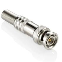 Kit 100 Conector Bnc Mola Macho Para Câmera Cftv