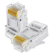 Kit 100 Conector Rj45 Utp Cat5e Banhado De Ouro C/ Nf
