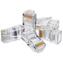 Kit 100 Conectores de Rede RJ45 para Cabos de Rede UTP