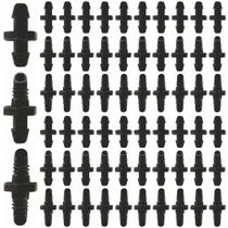 Kit 100 Conectores Microtubo 4x7mm Rosca e Grapa Ad1 Ad2 Ad3