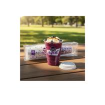 Kit 100 Copos Descartáveis Estampados para Açaí com Tampa - Excelente Custo-Benefício