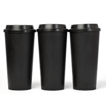 Kit 100 Copos Eco com Tampa Bucks 550ml Para Café