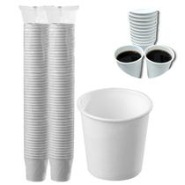 Kit 100 Copos Papel Biodegradável 50ml P/ Café Chá Batidas Kit 100 Copos Papel Biodegradável 50ml P/ Café Chá Batidas