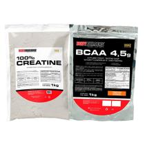 KIT 100% Creatina 1kg + BCAA 4.5 1kg Tangerina - BodyBuilders