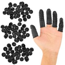 Kit 100 Dedeira Látex Preta Manicure Cozinha Multiuso Luva de Dedo Descartável Kit 100 Dedeira Látex Preta Manicure Cozinha Multiuso Luva de Dedo Descartável