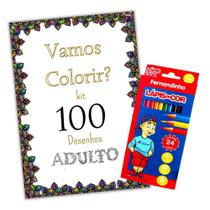 Kit 100 Desenhos Para Pintar E Colorir Lilo E Stitch - Folha A4