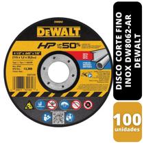 KIT 100 Disco Corte Fino Inox 4.1/2x1x7/8 DW8062-AR Dewalt