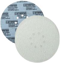 Kit 100 Disco de Lixa Branco com Fixação Autoadesiva Starfer 225mm Grão 150 para Lixadeira