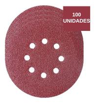 Kit 100 Disco De Lixa Vermelho Ferro 125mm Grão 60/100/120/150/180