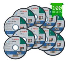 Kit 100 Discos Corte De Aço Inoxidável Bosch De 4 1/2 X1mm