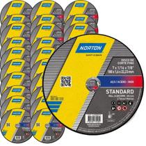 Kit 100 Discos de Corte Inox 7 POL x 1,6mm Standard NORTON