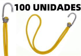 Kit 100 Elásticos Extensor Borracha p/ Caminhão Carreta AMARELO