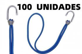 Kit 100 Elásticos Extensor Borracha p/ Caminhão Carreta AZUL