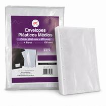KIT 100 Envelope Plástico Médio Ofício 4 Furos 240X330mm DAC KIT 100 Envelope Plástico Médio Ofício 4 Furos 240X330mm DAC
