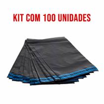 Kit 100 Envelope Segurança Plástico Cinza Eco Reciclado Coex 15x20 15 x 20 cm