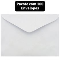 Kit 100 Envelopes Carta Branco 114x162mm Branco Sem Rpc Kit 100 Envelopes Carta Branco 114x162mm Branco Sem Rpc