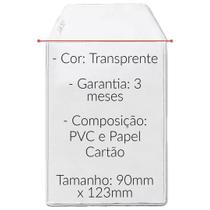 Kit 100 Envelopes Protetor Porta Documento Plástico 9x12cm ACP para Dízimo, Igreja, Ofertas e Papéis
