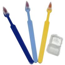 Kit 100 Escovas De Dente Infantil Macia Protetor De Cerdas