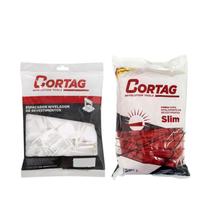 Kit 100 espacador nivela porcelanato 2mm cortag + 100 cunhas slim