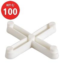 Kit 100 Espaçador Plástico para Piso Rejunte 5mm Beltools