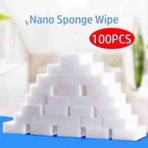 Kit 100 Esponja Mágica Bucha Melamina Tira Mancha Esfregão