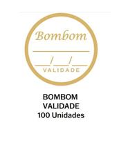 Kit 100 Etiquetas Bombom Sabor Validade 3x3cm