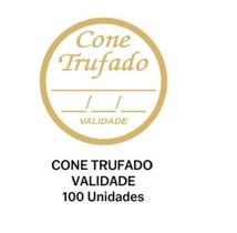 Kit 100 Etiquetas Cone Trufado Sabor Validade 3x3cm - Lumipel Kit 100 Etiquetas Cone Trufado Sabor Validade 3x3cm - Lumipel