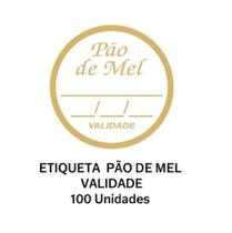 Kit 100 Etiquetas Pão de Mel Sabor Validade 3x3cm - Lumipel