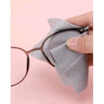 Kit 100 flanela para limpeza das lentes do óculos em microfibra