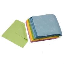 Kit 100 Flanelas Poliester Macia Limpeza Lente Óculos Ótica