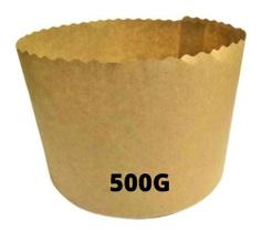 Kit 100 Forma De Papel Panetone Kraft 500g Assadeira Natal