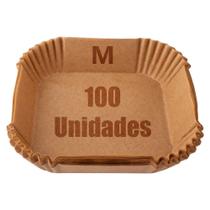 Kit 100 Forma Protetor Quadrado Fritadeira Elétrica Airfryer Papel Descartável Kit 100 Forma Protetor Quadrado Fritadeira Elétrica Airfryer Papel Descartável