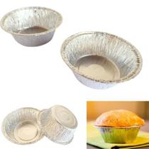 Kit 100 Formas Empada Pequena 50ml mais 100 Formas para Empada Grande 100 ml Formas Forneável.