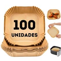 Kit 100 Formas Quadrada Descartável Airfryer 20x20x4,5cm Kit 100 Formas Quadrada Descartável Airfryer 20x20x4,5cm