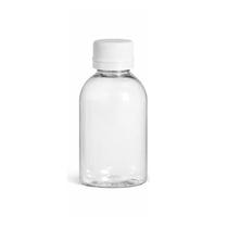 Kit 100 Frasco Pet De 100ml Cristal Com Tampa Lacre Embalagem -