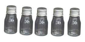 Kit 100 Frasco Pet De 10ml Tampa Prata P/ Personalizar Festa