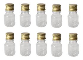 Kit 100 Frascos Pet De Plástico 10Ml Tampa Dourada Kit 100 Frascos Pet De Plástico 10Ml Tampa Dourada