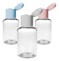 Kit 100 Frascos Plástico Pet 30Ml Com Tampa Flip Top