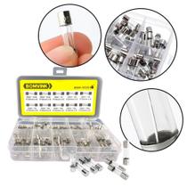 Kit 100 Fusíveis de Vidro 5x20mm 250V Variados 0,2A a 20A - Bomvink